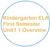 Kindergarten ELA Unit 1 Overview (3 weeks)