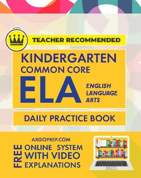 Preview of Kindergarten ELA Workbook (160 pages eBook + video explanations)