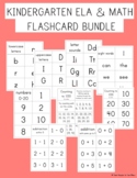 Kindergarten ELA and Math Flashcard Bundle