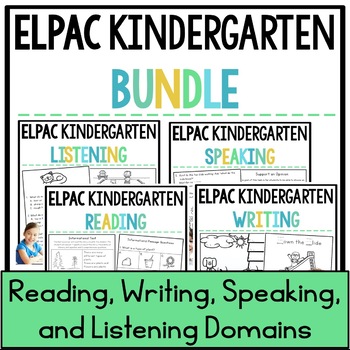 Preview of Kindergarten ELPAC Practice Bundle for Reading, Writing, Speaking, and Listening