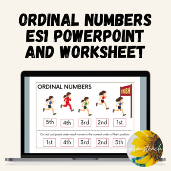 Preview of Ordinal Numbers PowerPoint and Worksheets for ES1 and Stage 1