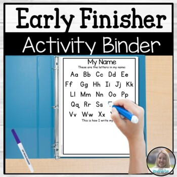 Preview of Kindergarten Early Finisher Binder | Year Long Morning Work