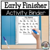 Kindergarten Early Finisher Binder | Year Long Morning Work