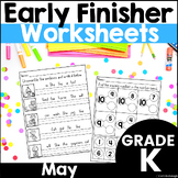 May Spring Early Finisher Phonics and Math Worksheet Packe