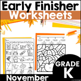 November Early Finisher Fall Phonics and Math Activities P