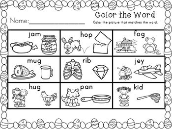 Kindergarten Easter Activities - Math and Literacy - NO PREP | TPT
