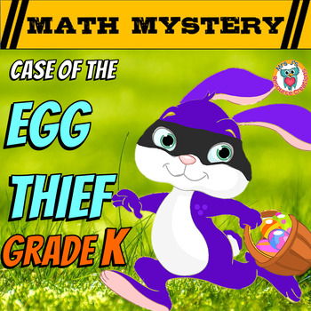 Preview of Kindergarten Easter Activity: Easter Math Mystery - Case of The Egg Thief