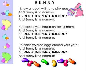 Preview of Kindergarten Easter Bunny  Smartboard file