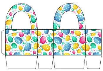 Preview of 6 Kindergarten Easter Craft Gift Basket Templates, Printable, Family Time Easter
