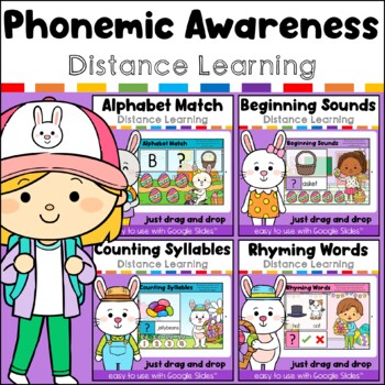 Kindergarten Easter Phonemic Awareness Bundle Google Classroom™ by ...