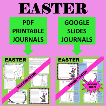 Preview of Kindergarten Easter Writing- Google & Paper Combo Bundle