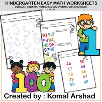 Preview of Kindergarten Easy Math Worksheets