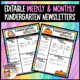 Kindergarten Editable Monthly Weekly Newsletter Templates 