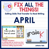 Kindergarten Editing Practice April