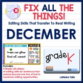 Kindergarten Editing Practice December