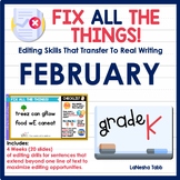 Kindergarten Editing Practice February