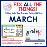 Kindergarten Editing Practice March