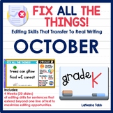 Kindergarten Editing Practice October