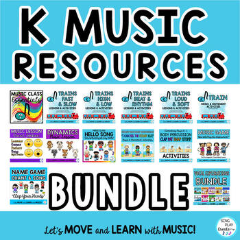 Preview of Kindergarten Elementary Music Core Lesson BUNDLE: Songs, Games, Activities