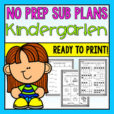 Kindergarten Emergency Sub Plans