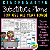 Substitute Emergency Lesson Plans - Kindergarten - For Use