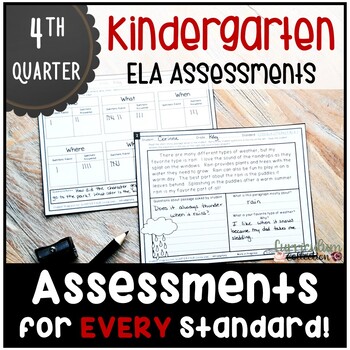 Preview of Kindergarten End of Year Assessments | Kindergarten ELA Review