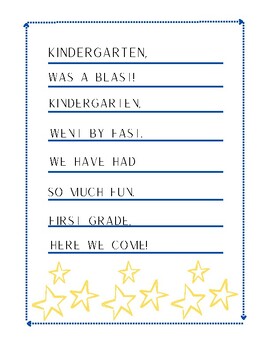 Preview of Kindergarten End of Year Poem