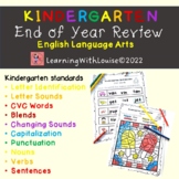 Kindergarten End of Year Review English Language Arts