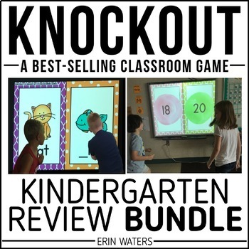 Preview of Kindergarten End of Year Review - Kindergarten Math Review Games - ELA Review