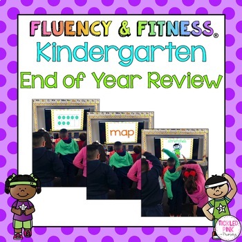 Preview of Kindergarten End of the Year Review Fluency & Fitness® Brain Breaks