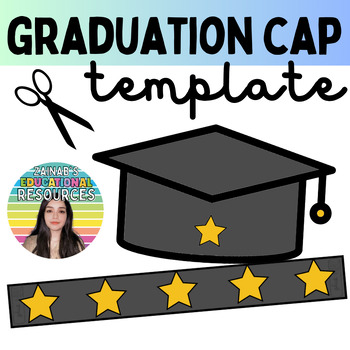 Preview of Kindergarten End of the year Graduation Hat Craft Template, Cap Headband Crown