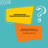 Kindergarten English/Language Arts Reading Standards for I