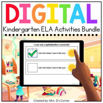 Preview of Kindergarten English Language Arts Standards Aligned Digital Bundle