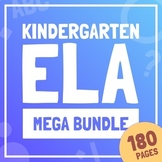 Kindergarten English Worksheets MEGA BUNDLE – Kinder ELA: 