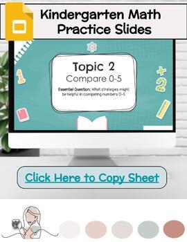 Preview of Kindergarten Envisions Math Slides | EDITABLE BUNDLE