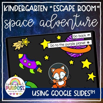 Preview of Kindergarten Escape Room SPACE Adventure French and English