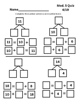 Kindergarten Eureka Module 5 Quiz by Ginny rivero | TPT