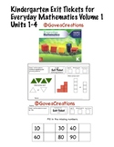 Kindergarten Everyday Math Exit Tickets Volume 1