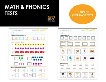 Preview of Kindergarten Exit, 1st Grade Entrance Math & Phonics Tests: Abeka Curriculum