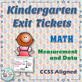 Preview of Kindergarten Exit Tickets Measurement and Data