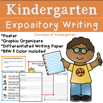 Preview of Kindergarten Expository Writing  How to Writing Distance Learning