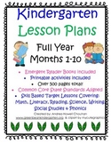 Kindergarten FULL YEAR Lesson Plans - Month 1-10 CCSS aligned GBK