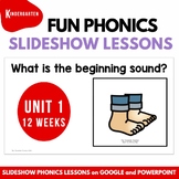 Kindergarten Phonics Google Slides and Power Point Slidesh