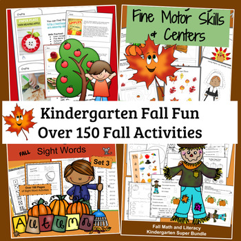 Kindergarten Printables: Fall and Thanksgiving