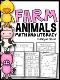 Kindergarten Math and Literacy Practice - Farm Animals