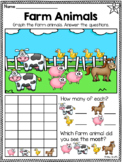 Kindergarten Farm Animals Bar Graphs Worksheets (Also fun 
