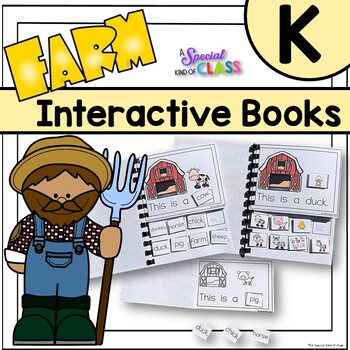 Preview of Kindergarten Farm Interactive Books