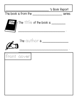 Preview of Kindergarten Fiction and Non-fiction Book Report Template