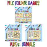 Kindergarten File Folder Games ABCs Bundle