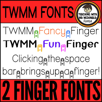 Preview of Kindergarten Finger Spacing Font Learning to Read [TWMM Fonts]